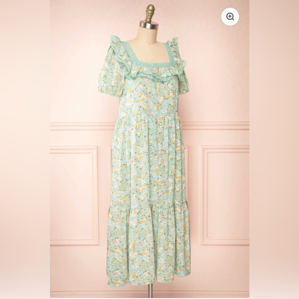 Floral Ruffle Midi Dress NWT
